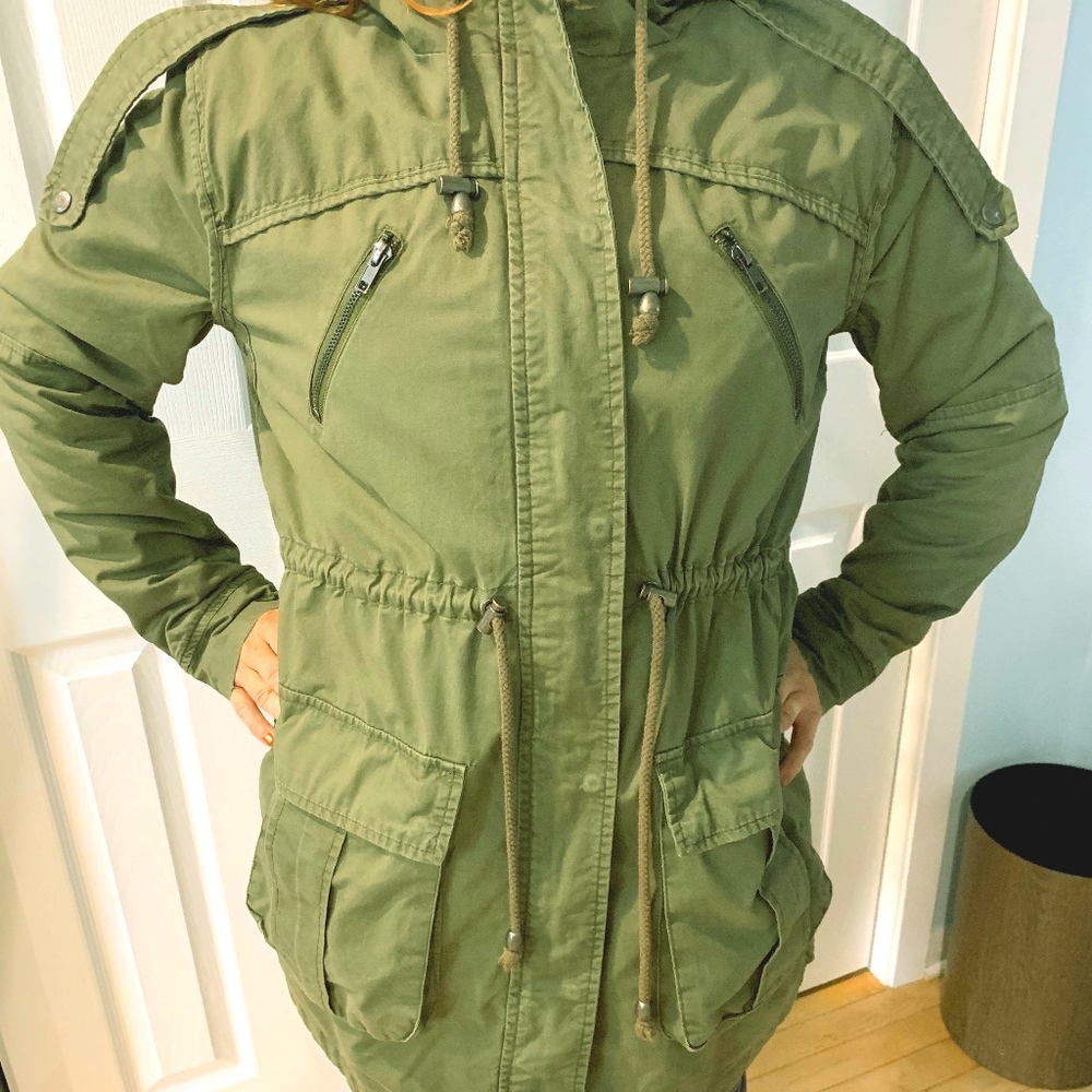 ASOS Maternity Parka! Warm! Flattering! GREEEEEEN!